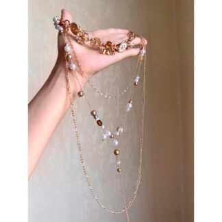 Vintage Gold-Tone Floral Layered Necklace