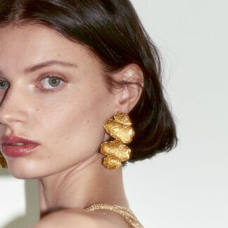Textured Sculptural Drop Earrings
