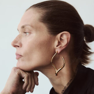 Vintage Sculptural Geometric Drop Earrings