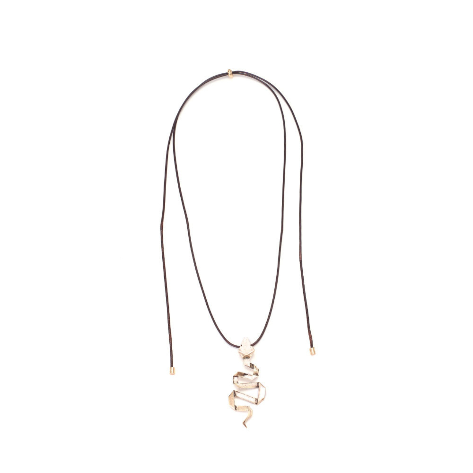 Modern Geometric Snake Earrings and Necklace - Image 3